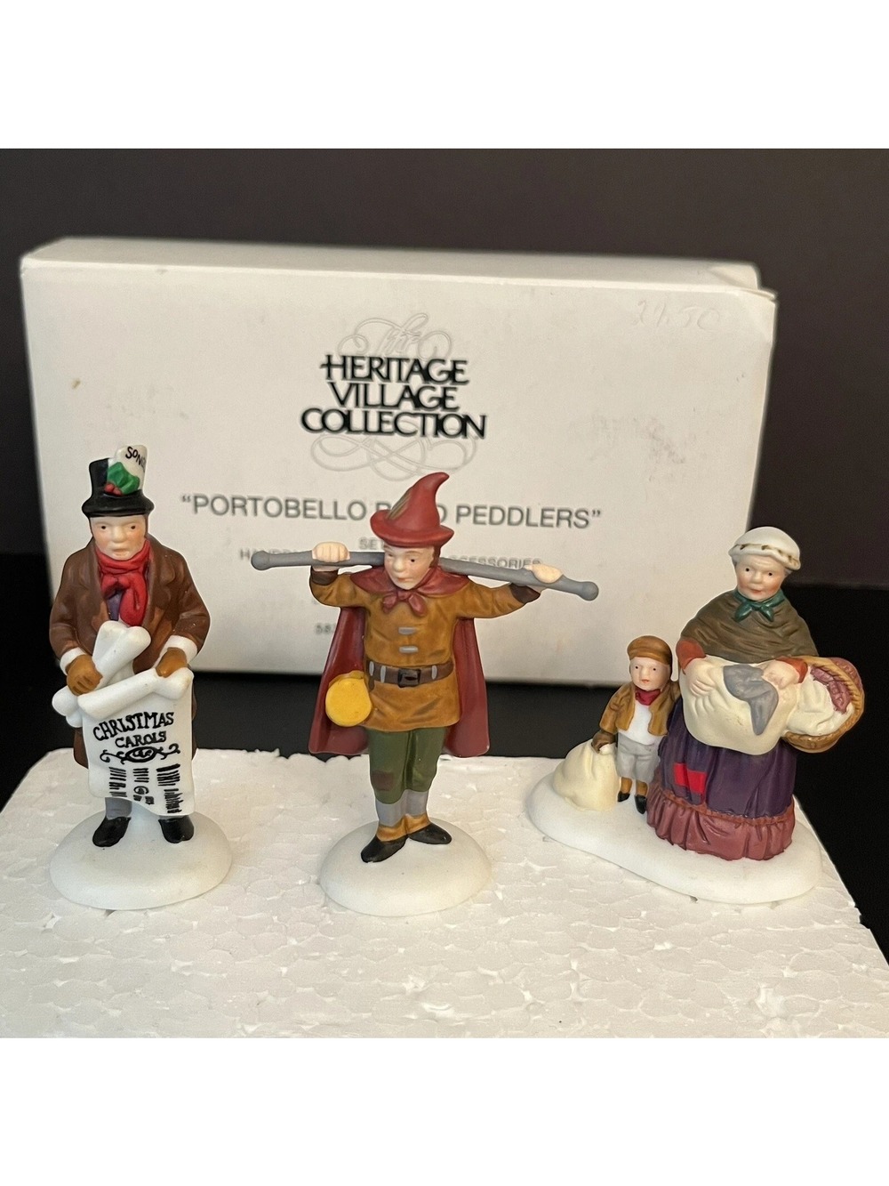 Heritage Village Collection Portobello Road Peddlers Figurines Set Box Depart 56